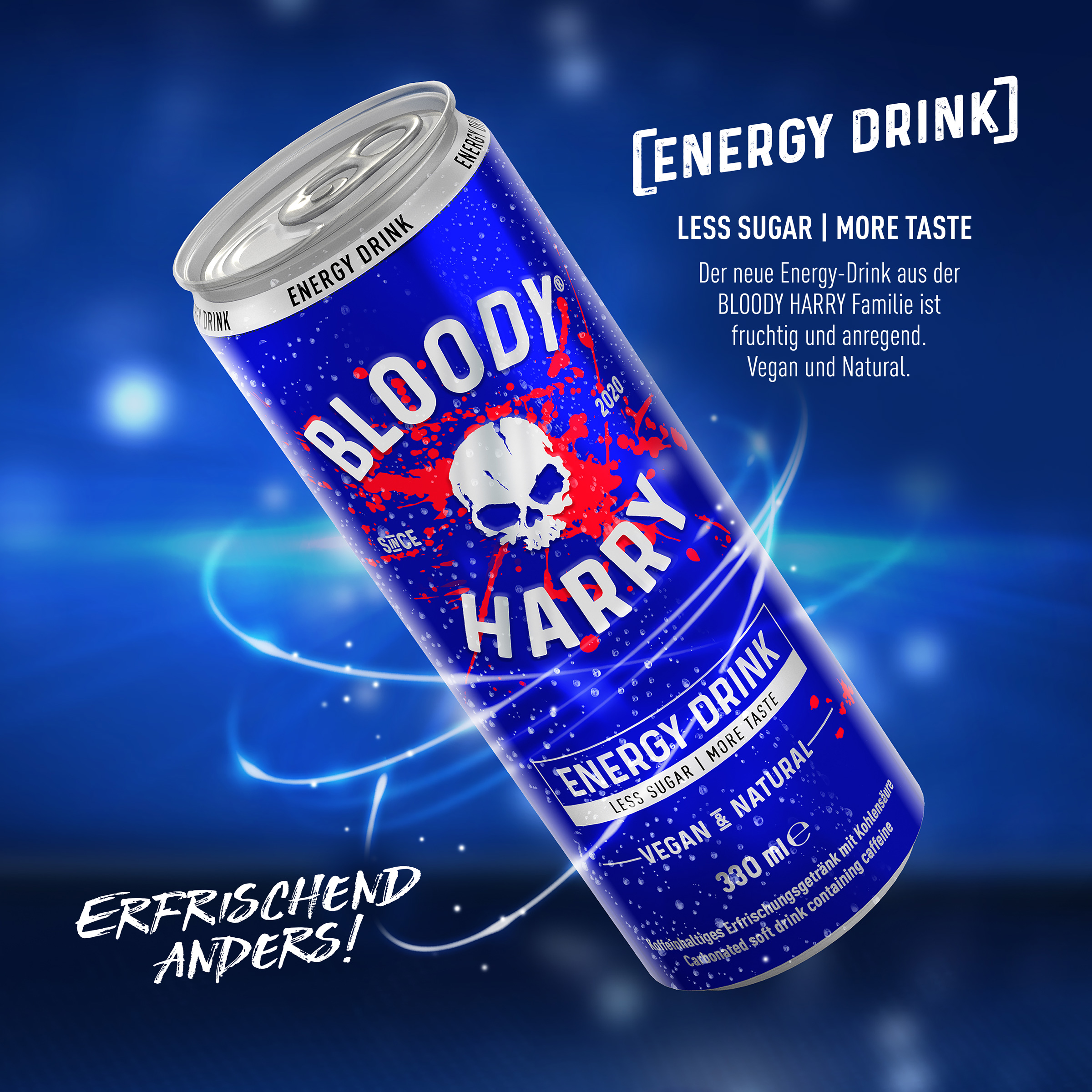 BLOODY HARRY Energy Drink 0,33l - NEUE REZEPTUR! - Set mit 12 Dosen